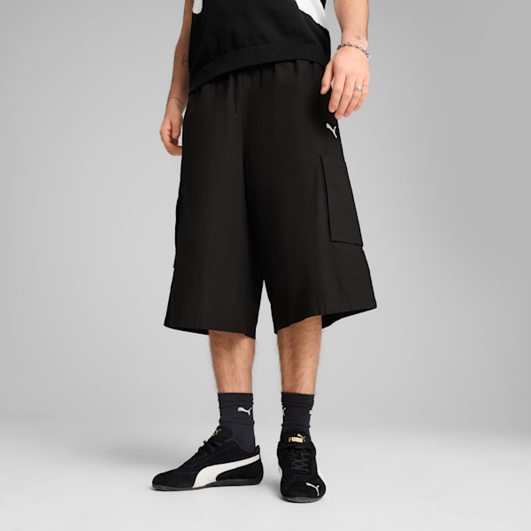 FUTURE ARCHIVE Relaxed Fit 16" Cargo Jorts, PUMA Black, extralarge-IND